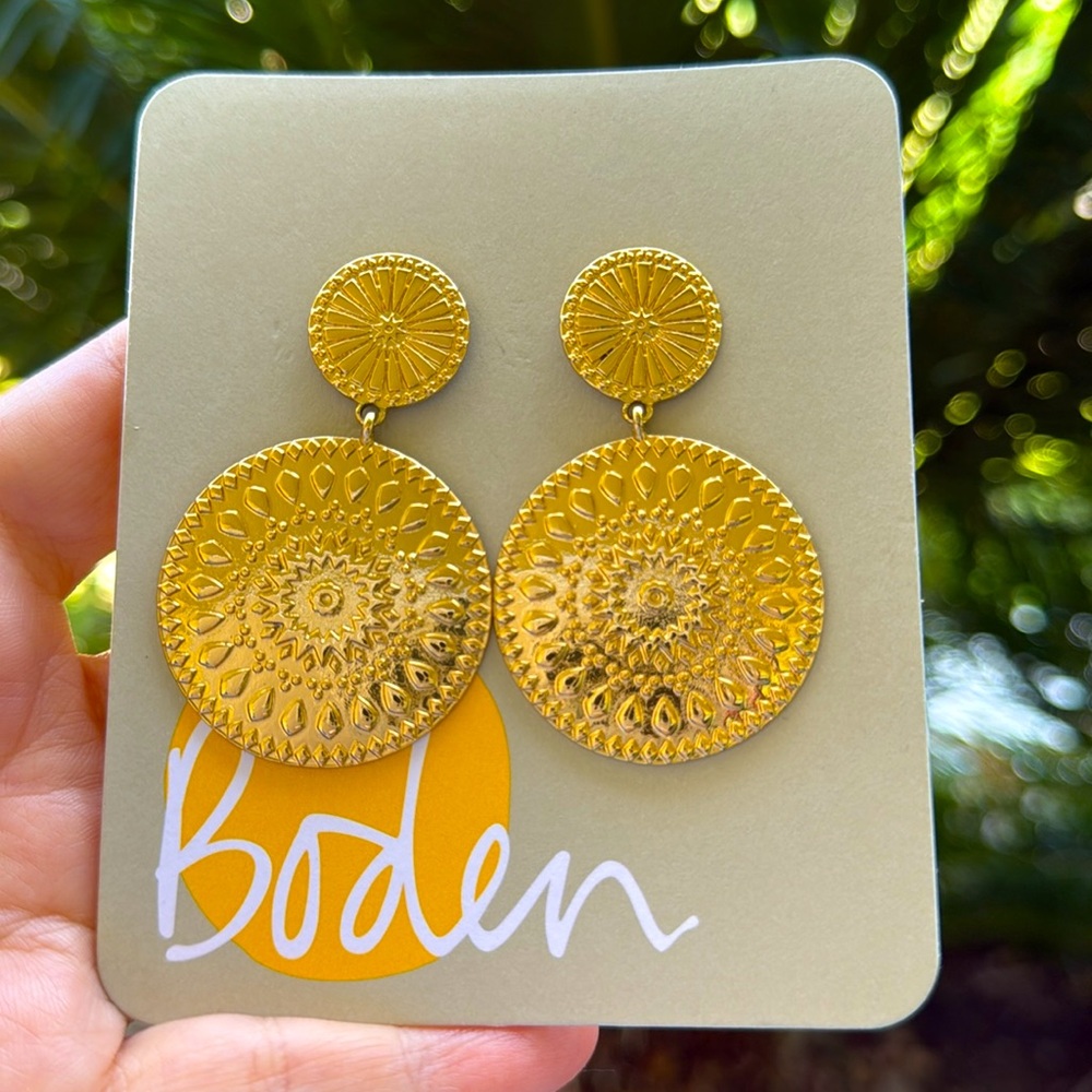 Boden Circle Gold Earrings